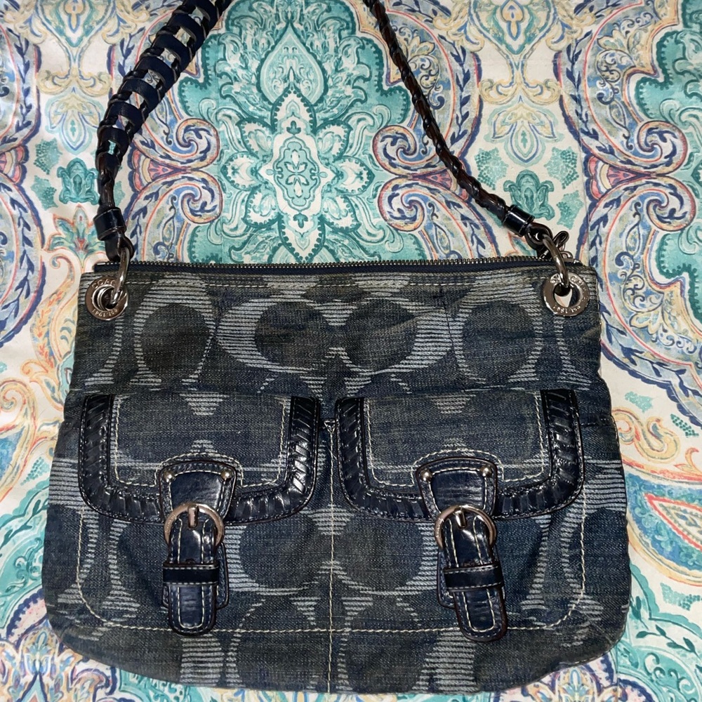 Coach dark blue purse